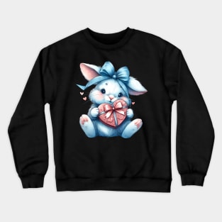 Cute Bunny Valentine's Day Crewneck Sweatshirt